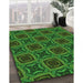 Machine Washable Transitional Dark Forest Green Rug in a Family Room, wshpat2535grn