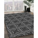 Machine Washable Transitional Charcoal Black Rug in a Family Room, wshpat2535gry