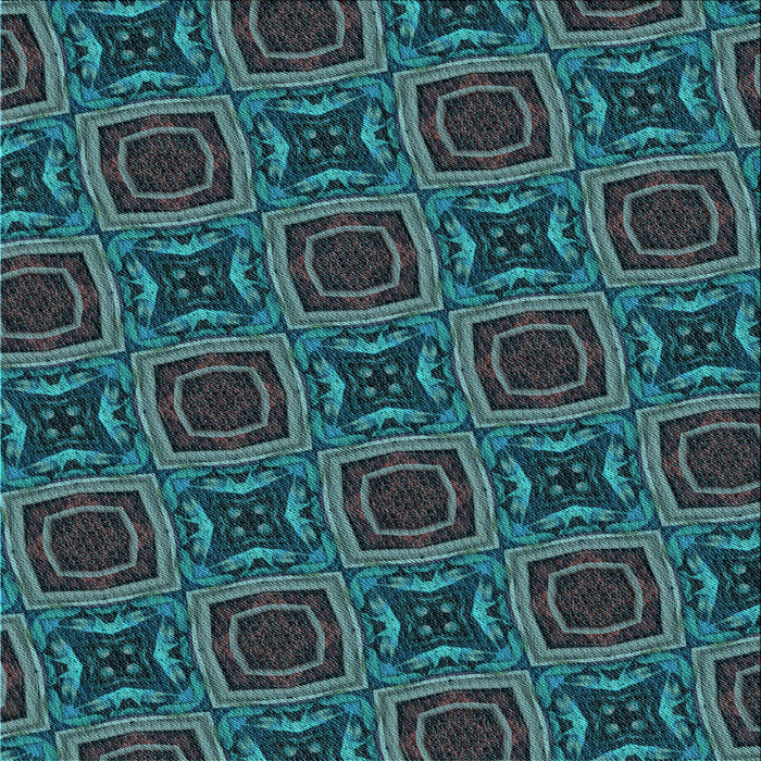 Round Patterned Dark Slate Grey Green Rug, pat2535lblu