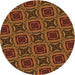 Square Patterned Sedona Brown Rug, pat2535org