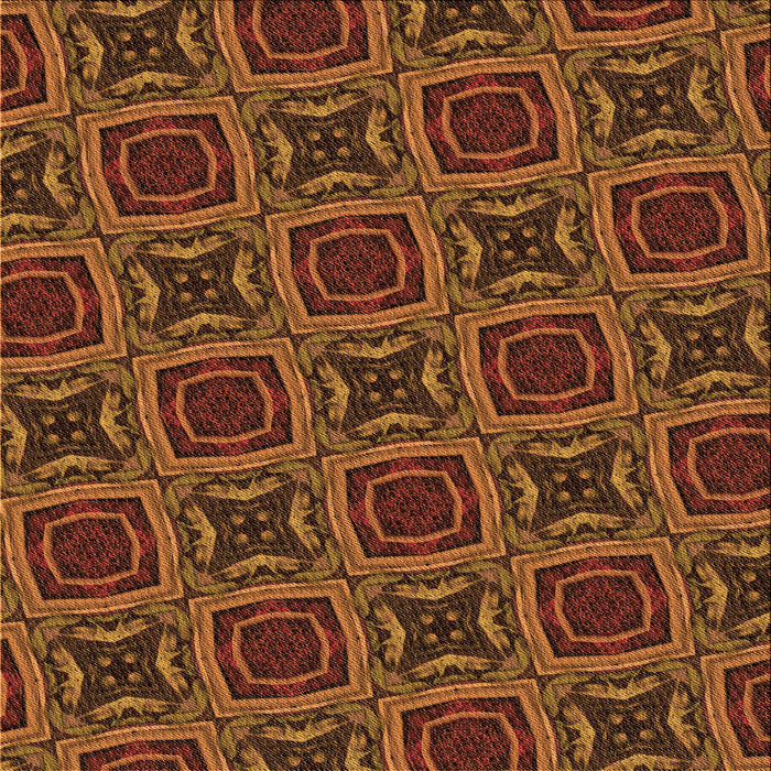 Round Patterned Sedona Brown Rug, pat2535org