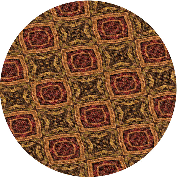 Square Machine Washable Transitional Sedona Brown Rug in a Living Room, wshpat2535org