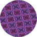 Square Machine Washable Transitional Purple Rug in a Living Room, wshpat2535pur