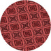 Square Machine Washable Transitional Cranberry Red Rug in a Living Room, wshpat2535rd