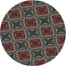 Square Machine Washable Transitional Midnight Gray Rug, wshpat2535