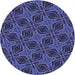 Square Patterned Blue Rug, pat2536blu