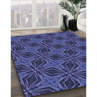 Patterned Blue Rug, pat2536blu