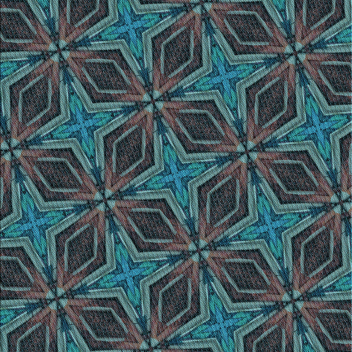 Machine Washable Transitional Deep-Sea Green Rug, wshpat2536lblu