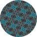 Square Patterned Deep-Sea Green Rug, pat2536lblu