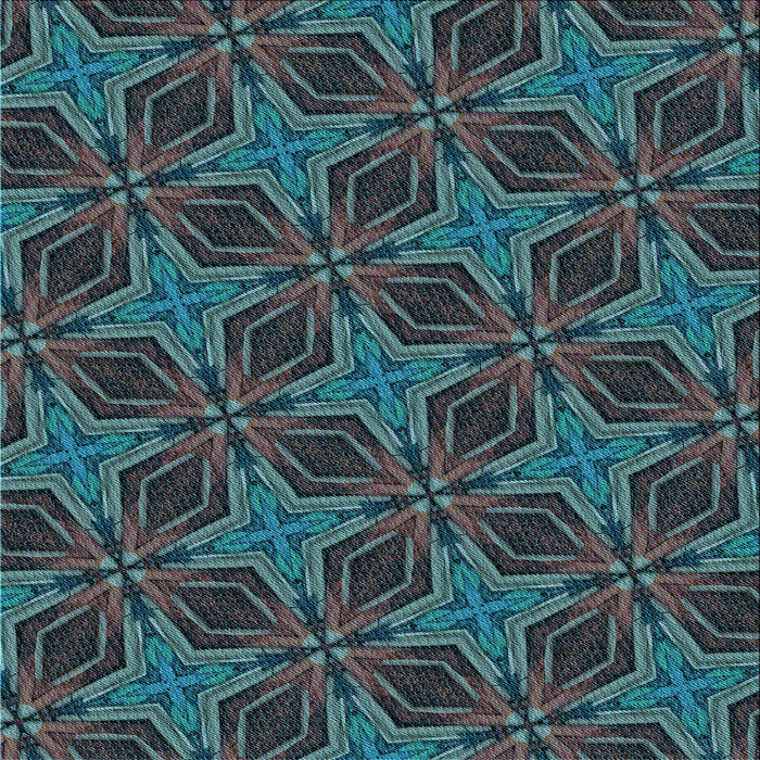 Round Patterned Deep-Sea Green Rug, pat2536lblu