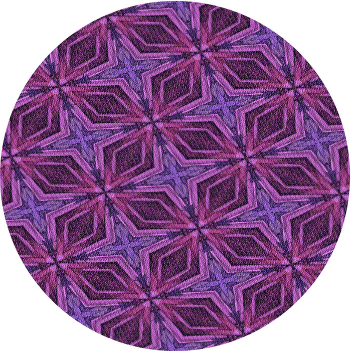 Square Patterned Purple Rug, pat2536pur