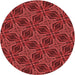 Square Patterned Red Rug, pat2536rd