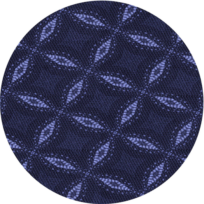 Square Machine Washable Transitional Deep Periwinkle Purple Rug in a Living Room, wshpat2537blu