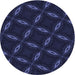 Square Patterned Deep Periwinkle Purple Rug, pat2537blu