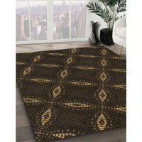 Patterned Red Brown Rug, pat2537brn