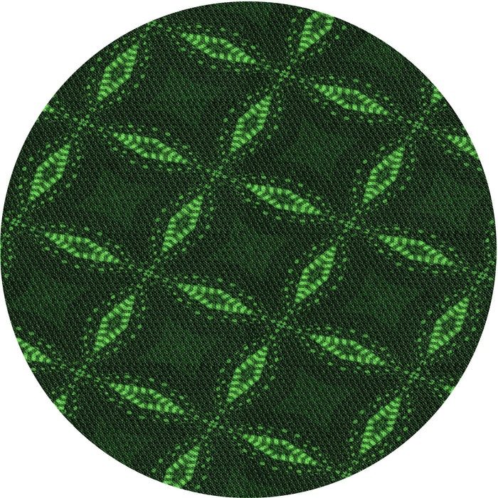 Square Patterned Green Rug, pat2537grn