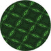 Square Patterned Green Rug, pat2537grn