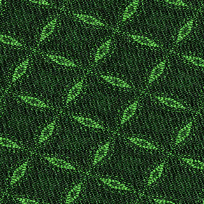 Round Machine Washable Transitional Green Rug, wshpat2537grn