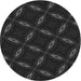 Square Patterned Black Rug, pat2537gry