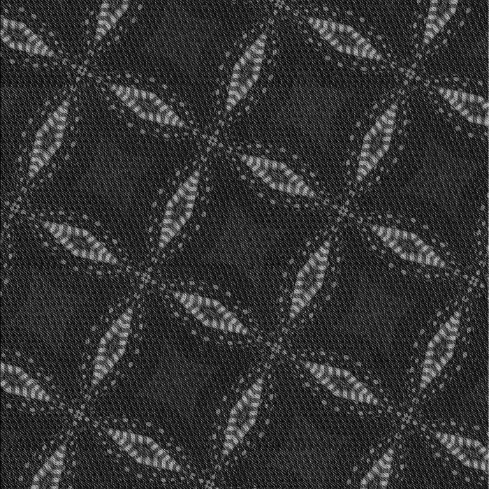 Patterned Black Rug, pat2537gry