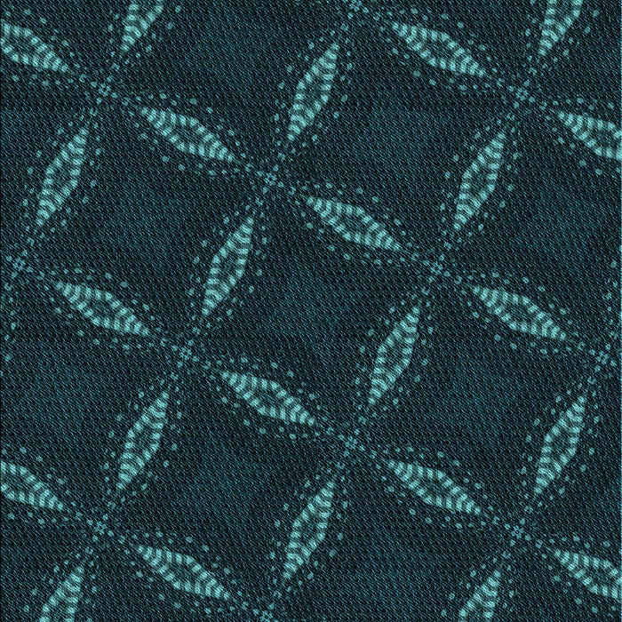 Patterned Teal Green Rug, pat2537lblu