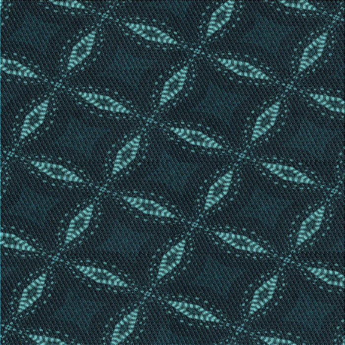 Round Patterned Teal Green Rug, pat2537lblu