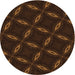 Square Patterned Saddle Brown Rug, pat2537org