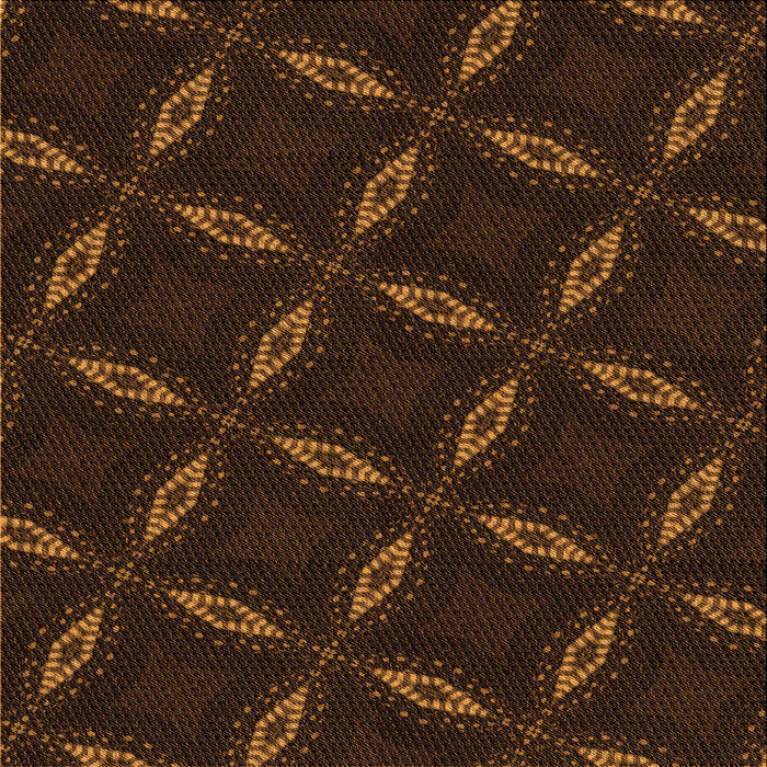 Round Patterned Saddle Brown Rug, pat2537org