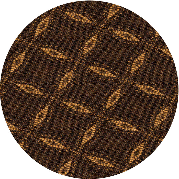 Square Machine Washable Transitional Saddle Brown Rug in a Living Room, wshpat2537org