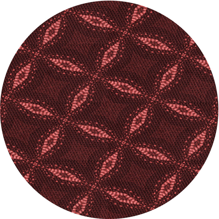 Square Patterned Fire Brick Red Rug, pat2537rd