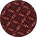 Square Patterned Fire Brick Red Rug, pat2537rd