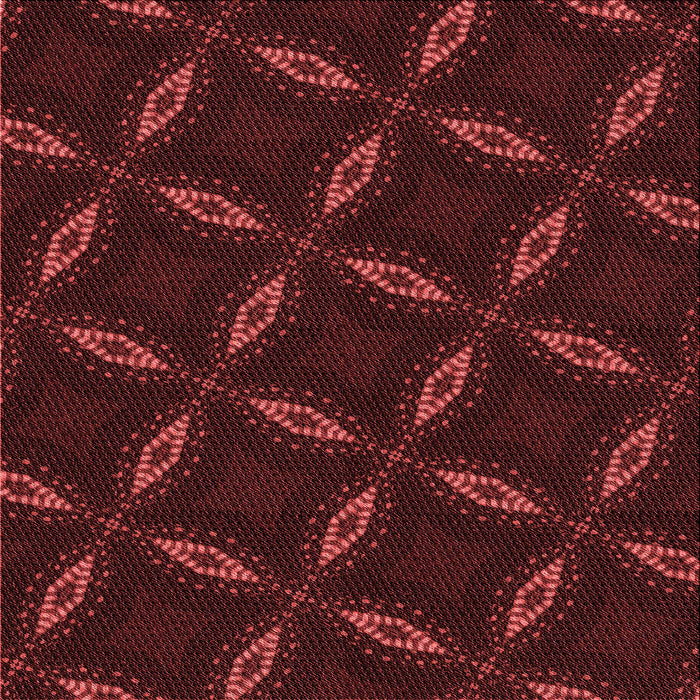 Round Patterned Fire Brick Red Rug, pat2537rd