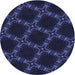 Square Machine Washable Transitional Night Blue Rug in a Living Room, wshpat2538blu