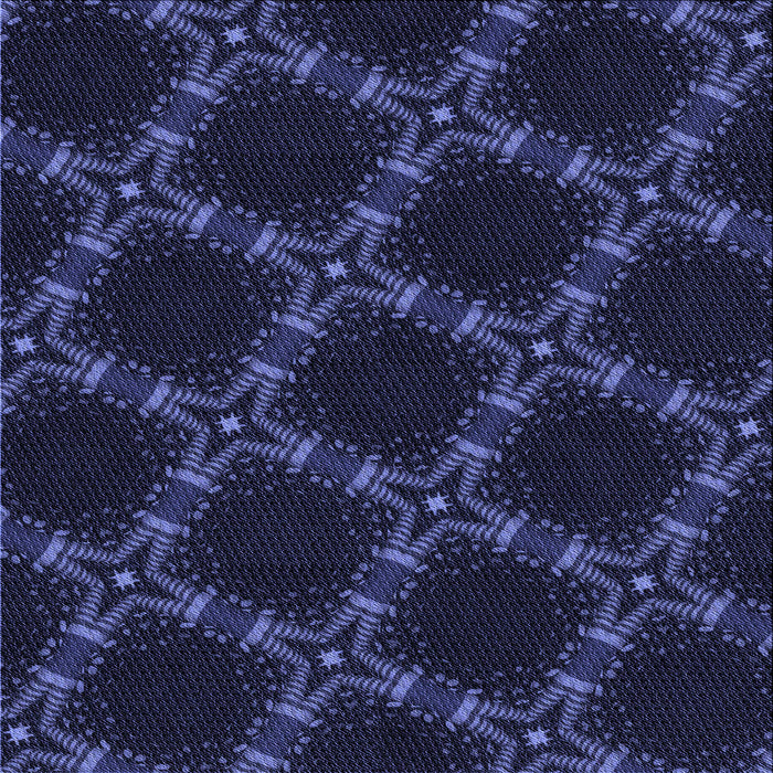 Round Patterned Night Blue Rug, pat2538blu