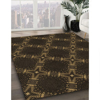 Patterned Red Brown Rug, pat2538brn