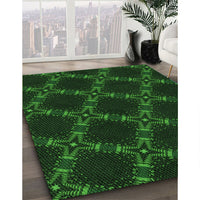 Patterned Green Rug, pat2538grn