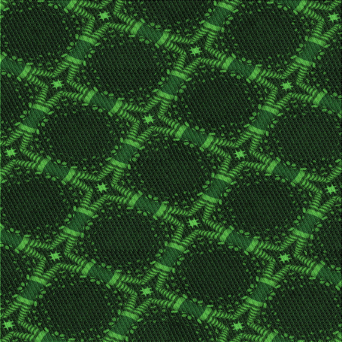 Round Machine Washable Transitional Green Rug, wshpat2538grn