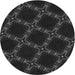 Square Patterned Midnight Gray Rug, pat2538gry