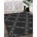Patterned Midnight Gray Rug in Family Room, pat2538gry
