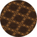 Square Machine Washable Transitional Saddle Brown Rug in a Living Room, wshpat2538org