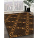 Machine Washable Transitional Saddle Brown Rug in a Family Room, wshpat2538org