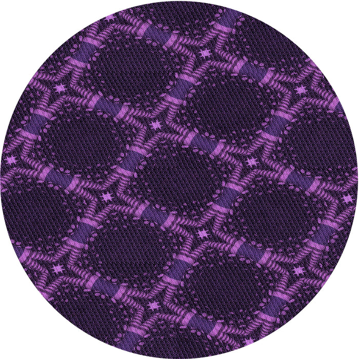 Square Machine Washable Transitional Deep Purple Rug in a Living Room, wshpat2538pur