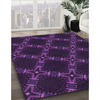 Patterned Deep Purple Rug, pat2538pur