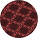 Square Machine Washable Transitional Red Rug in a Living Room, wshpat2538rd