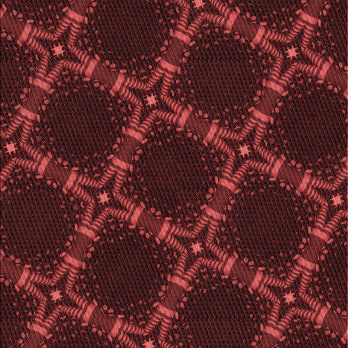 Patterned Red Rug, pat2538rd