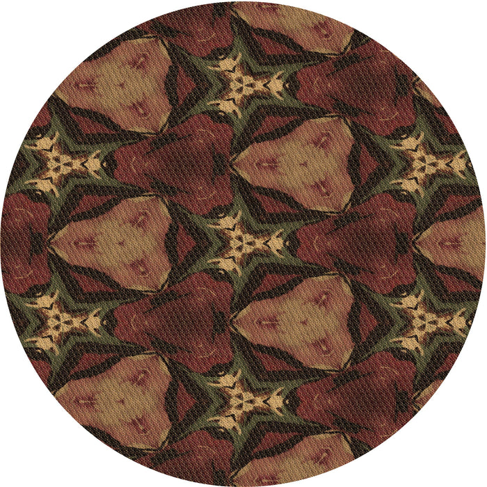Square Patterned Light Brown Rug, pat2539brn