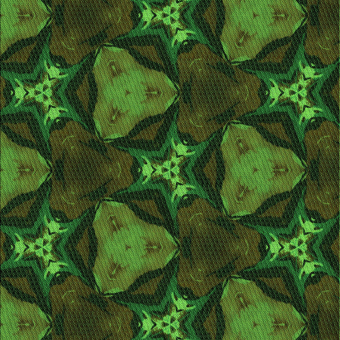 Patterned Dark Lime Green Rug, pat2539grn