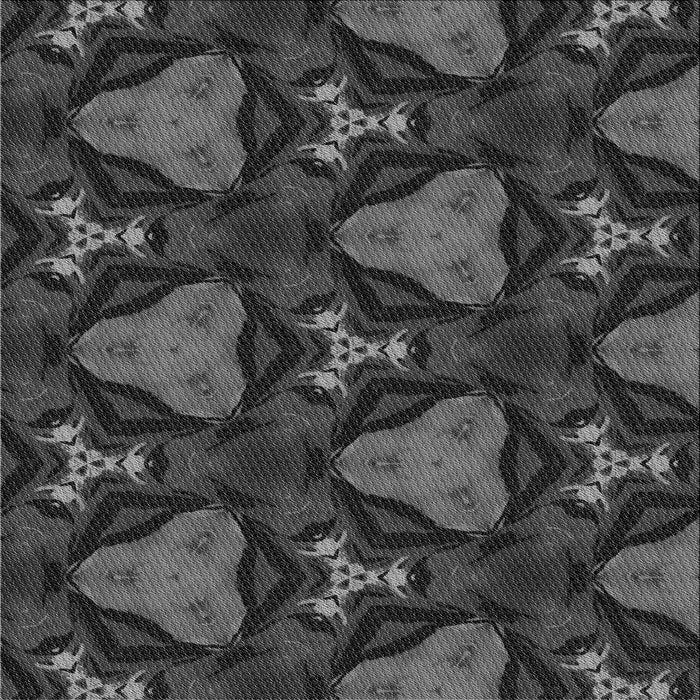 Round Patterned Charcoal Black Rug, pat2539gry