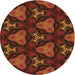Square Machine Washable Transitional Mahogany Brown Rug in a Living Room, wshpat2539org