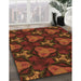 Machine Washable Transitional Mahogany Brown Rug in a Family Room, wshpat2539org